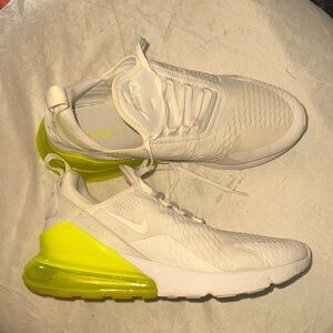 Nike Air Max 270 Cream and Neon Sneakers